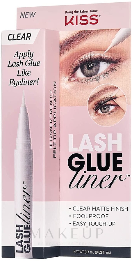 2in1 Eyeliner und Kleber für künstliche Wimpern - Kiss Lash Glue Liner — Bild Clear
