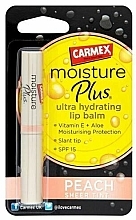 Düfte, Parfümerie und Kosmetik Lippenbalsam - Carmex Moisture Plus Ultra Hydrating Lip Balm Peach Sheer Tint