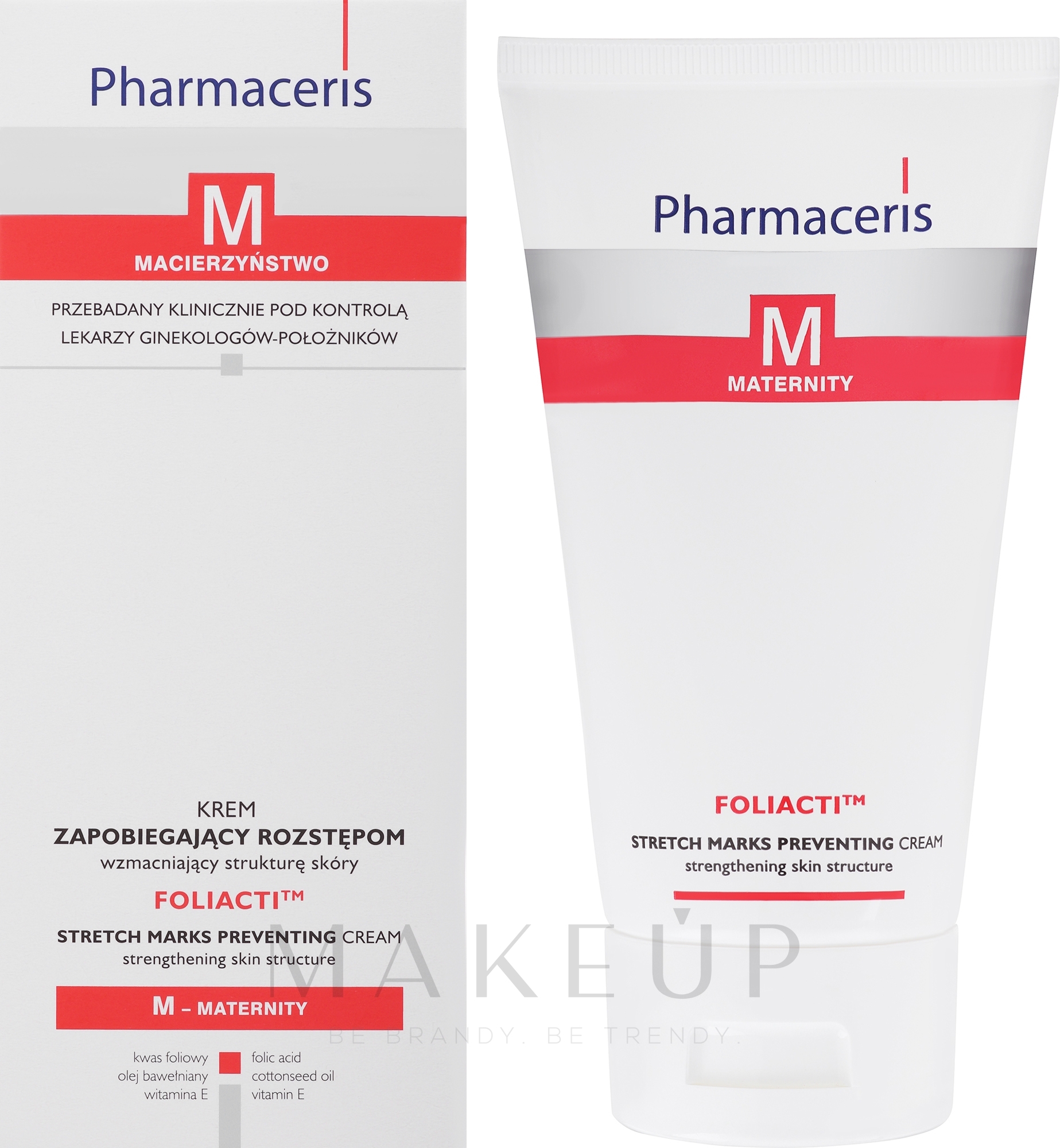 Körpercreme gegen Dehnungsstreifen - Pharmaceris M Foliacti Stretch Mark Prevention Cream — Bild 150 ml