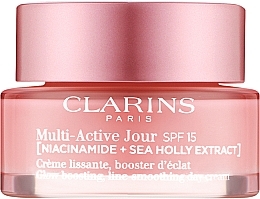 Sonnenschutzcreme für das Gesicht - Clarins Multi-Active Jour SPF15 Niacinamide+Sea Holly Extract Glow Boosting Line-Smoothing Day Cream — Bild N1