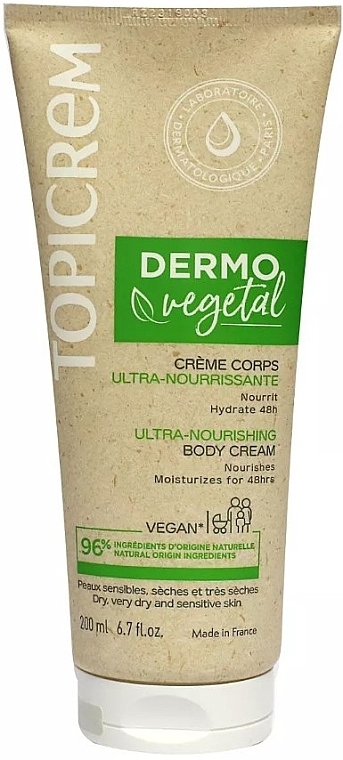 Ultra-nährende Körpercreme für trockene Haut - Topicrem Dermo Vegetal Ultra-Nourishing Body Cream — Bild N1