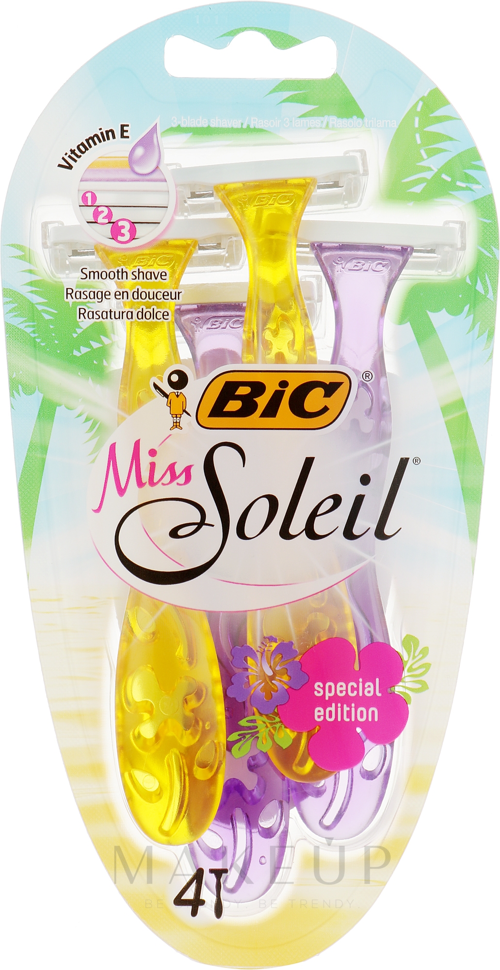 Damenrasierer 4 St. - Bic Miss Soleil Tropical — Bild 4 St.