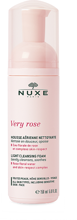 Leichter beruhigender Gesichtsreinigungsschaum mit Rosenblütenwasser - Nuxe Very Rose Light Cleansing Foam — Bild N1