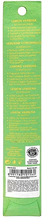 Räucherstäbchen Zitrone und Eisenkraut - Maroma Encens d'Auroville Stick Incense Lemon Verbena — Bild N2