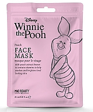 Düfte, Parfümerie und Kosmetik Tonisierende und aufhellende Tuchmaske für das Gesicht mit Pfirsichextrakt Disney Piglet - Mad Beauty Disney Winnie The Pooh Piglet Sheet Mask