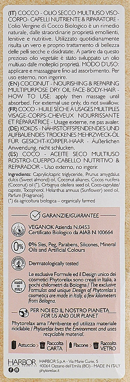 Körper- und Haaröl - Phytorelax Laboratories Coconut Multipurpose Dry Oil — Bild N3