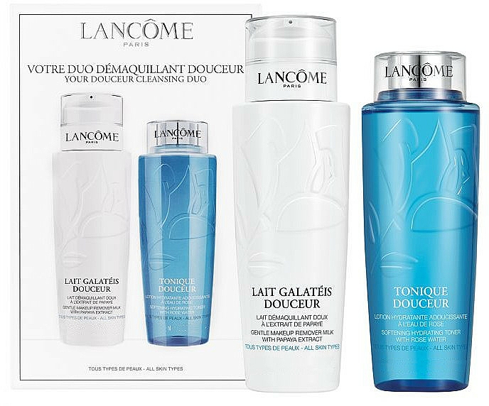 Gesichtspflegeset - Lancome Duo Douceur Cleanser (Gesichtstonikum 400ml + Make-up Entferner 400ml) — Bild N1