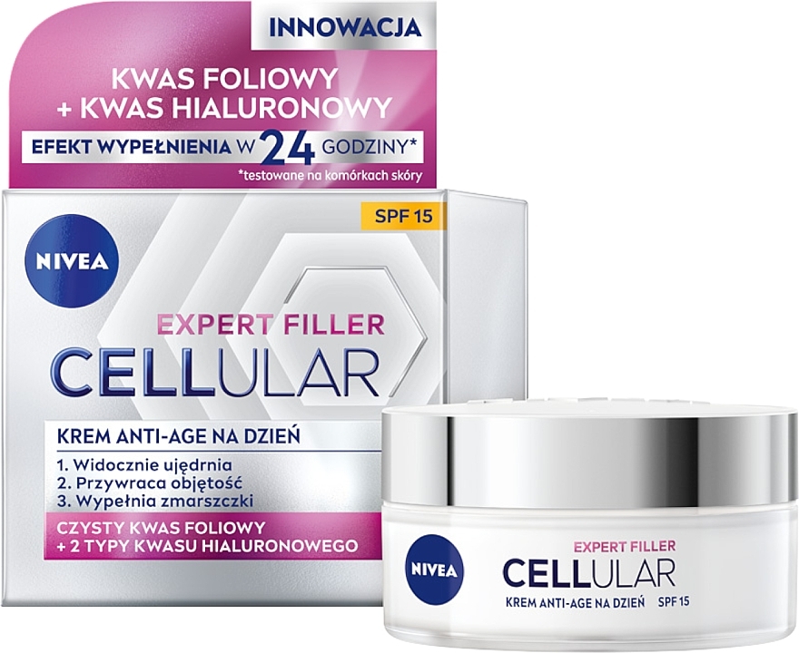 Nivea Cellular Expert Filler Duopack - Set (Gesichtscreme 50ml + Gesichtsserum 30ml) — Bild N2