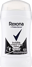 Düfte, Parfümerie und Kosmetik Deostick Antitranspirant - Rexona MotionSense Invisible Black+White Anti-Perspirant