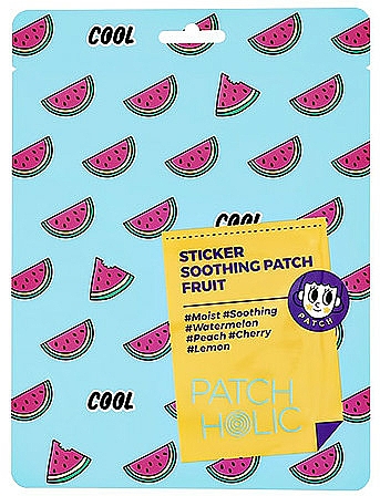 Beruhigende und feuchtigkeitsspendende Gesichtspatches mit Wassermelone, Pfirsich, Zitrone und Kirsche - Patch Holic Sticker Soothing Patch Fruit — Bild N1