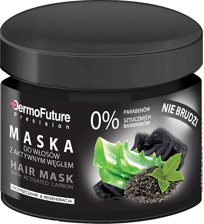 GESCHENK! Haarmaske mit Aktivkohle - DermoFuture Hair Mask With Activated Carbon — Bild N1