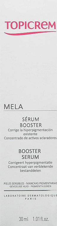 Booster-Serum mit patentiertem Aufhellungskomplex gegen Pigmentflecken - Topicrem Mela Booster Serum — Bild N2