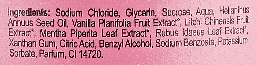 Körperpeeling mit Vanillezucker, Bio-Litschi- und Minzextrakt und Kaugummiduft - Planeta Organica Natural Body Scrub Lychee & Bubble Gum — Bild N5