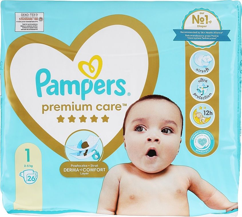 Windeln Pampers Premium Care Newborn (2-5 kg) 26 St. - Pampers — Bild N1