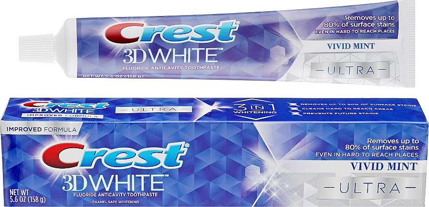 Aufhellende Zahnpasta - Crest 3D White Ultra Vivid Mint — Bild N1