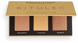 Make-up Palette - Makeup Revolution Kitulec #GlowKitulca Highlighter Palette (Highlighter-Palette 2x7.5g) — Bild N6