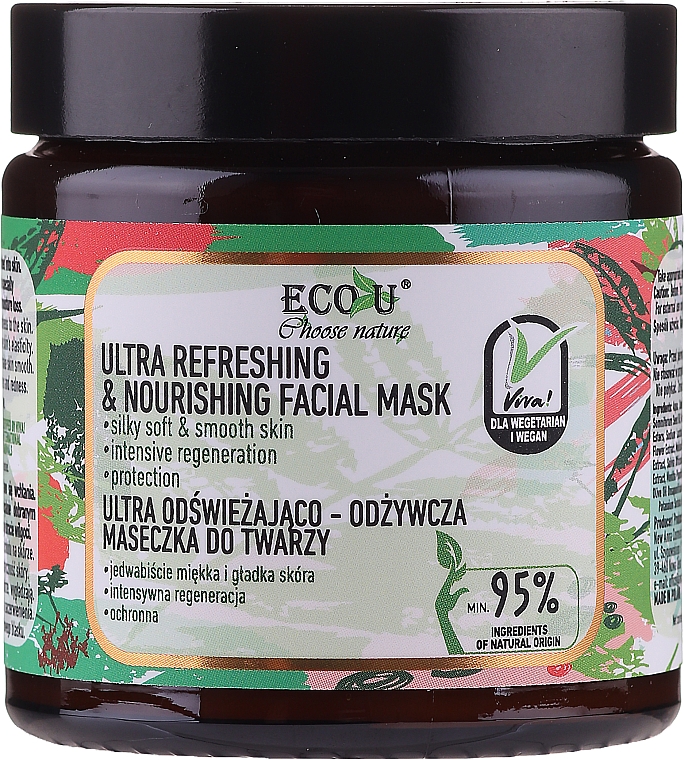 Erfrischende und nährende Gesichtsmaske - Eco U Choose Nature Ultra Refreshing&Nourishing Face Mask — Bild N2