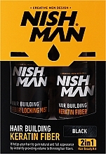 Düfte, Parfümerie und Kosmetik Haarpflegeset - Nishman Hair Building Keratin Fiber (Puderspray zur Haarverdichtung 21g + Fixierspray 100ml)