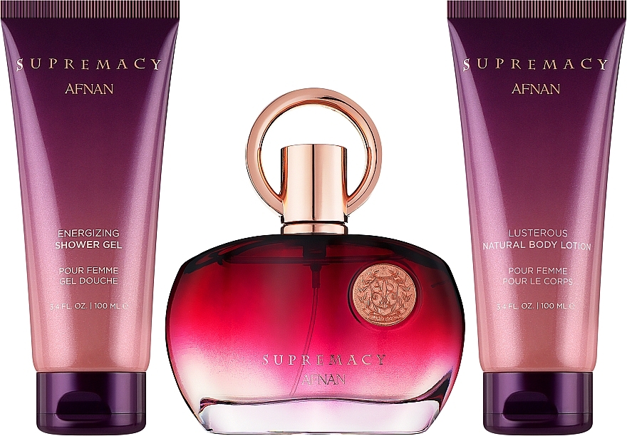 Afnan Perfumes Supermacy Femme Purple - Duftset (Eau de Parfum /100 ml + Duschgel /100 ml + Körperlotion /100 ml)  — Bild N2