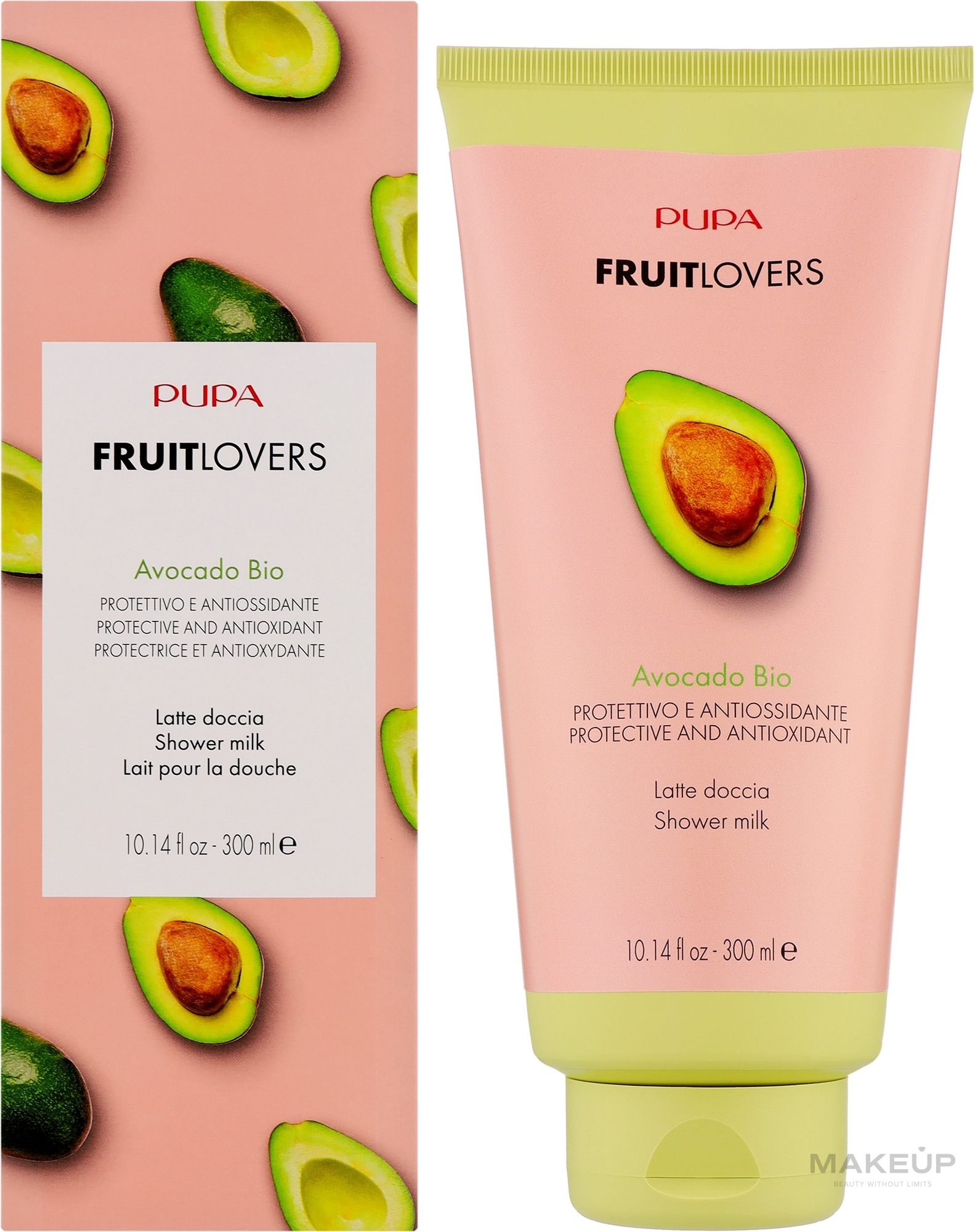 Schützende und antioxidative Duschmilch für den Körper mit Avocado-Extrakt - Pupa Friut Lovers Avocado Shower Milk — Bild 300 ml