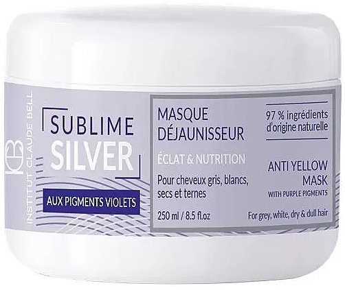 Haarmaske gegen Gelbstich - Institut Claude Bell Sublime Silver Brightening and Nourishing Mask — Bild N1