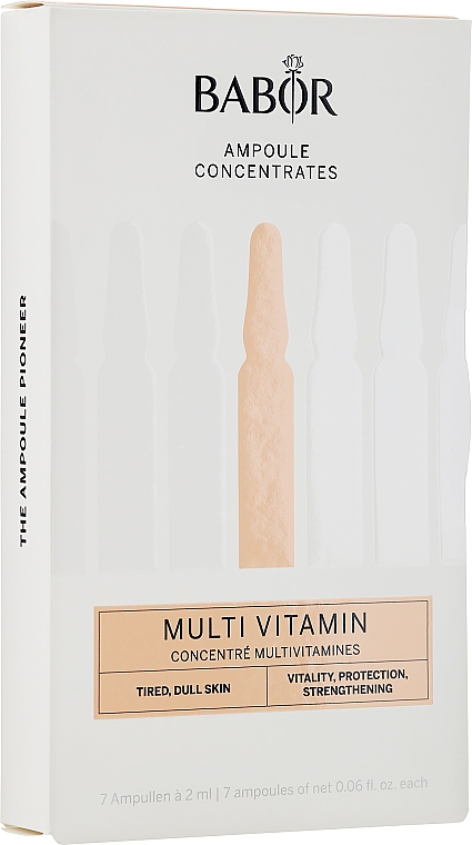 Aufbauender Vitaminkomplex und Biotin für das Gesicht - Babor Ampoule Concentrates Multi Vitamin — Bild N1