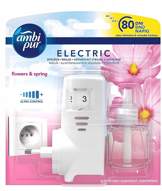 Ambi Pur Spring Flowers & Purifiers Electric Starter Kit  - Lufterfrischer-Gel Waldfrüchte Blumen & Frühling — Bild N1