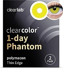 Tägliche farbige Kontaktlinsen gelbes Zombieauge 2 St. - Clearlab ClearColor 1-Day Phantom Zombie Yellow — Bild N2