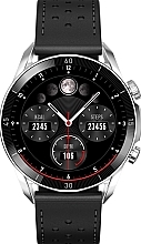 Smartwatch für Herren silbern und schwarzes Armband - Garett Smartwatch V10  — Bild N2