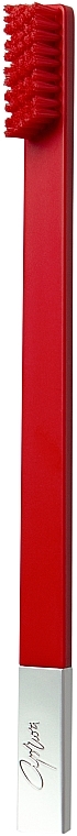 Zahnbürste mittel karminrot matt mit silberner Kappe - Apriori Slim — Bild N2