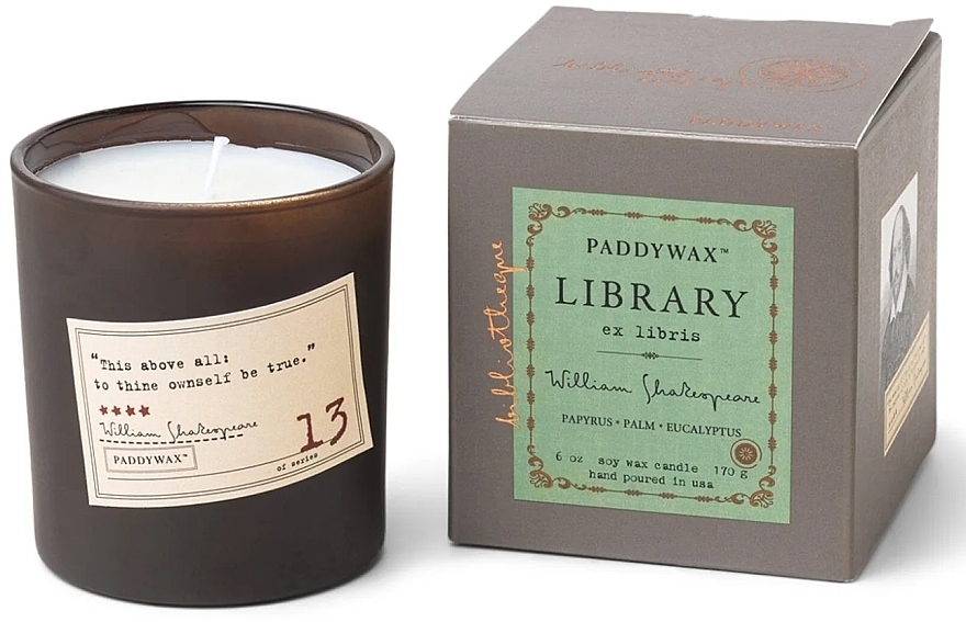 Duftkerze im Glas - Paddywax Library William Shakespeare Candle — Bild N1