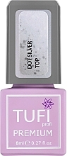 Düfte, Parfümerie und Kosmetik Nagelüberlack mit feinen Krümeln - Tufi Profi Premium Dot Silver Top