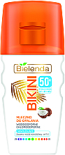 Düfte, Parfümerie und Kosmetik Wasserfeste Sonnenschutzmilch für den Körper mit Kokoswasser und Vitamin E SPF 50 - Bielenda Bikini Coconut Milk SPF 50
