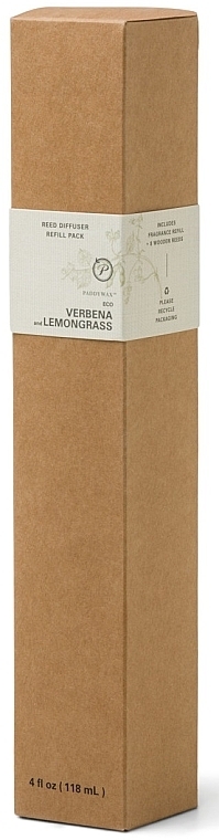 Nachfüller für Aromadiffusor Eisenkraut und Zitronengras - Paddywax Eco Green Diffuser Refill + Reeds Verbena & Lemongrass — Bild N1