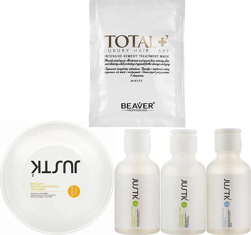 Haarpflegeset - JustK (shmp/2x50ml + cond/50ml + keratin/50ml + mask/30ml) — Bild N2