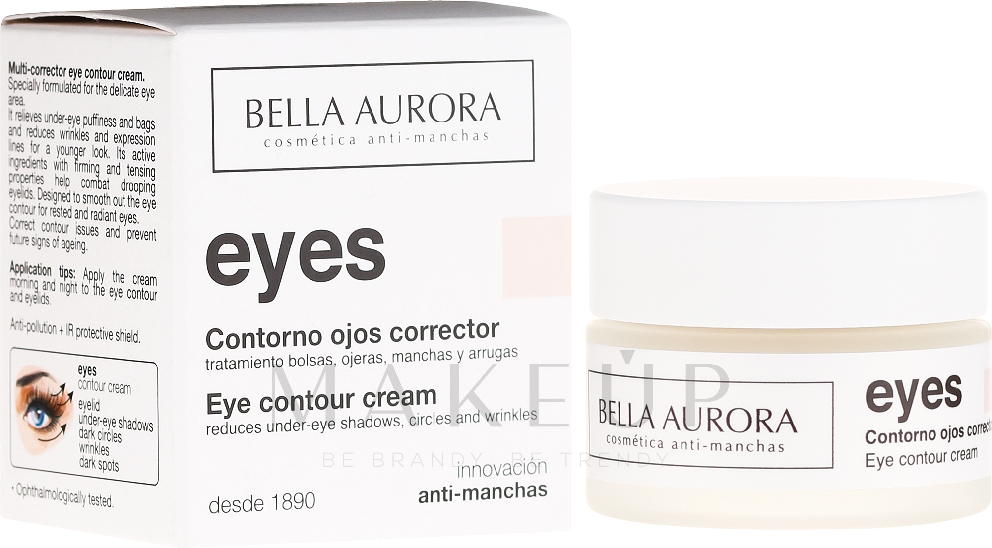 Augenkonturcreme gegen dunkle Ringe - Bella Aurora Eye Contour Cream — Bild 15 ml