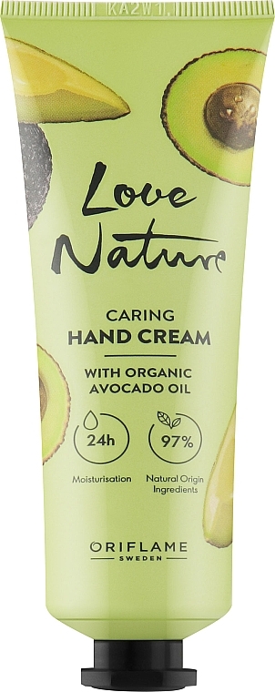 Pflegende Handcreme mit Avocadoöl - Oriflame Love Nature Caring Hand Cream With Organic Avocado Oil — Bild N1