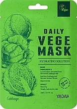 Tuchmaske für das Gesicht mit Kohlblattextrakt - Yadah Daily Vege Mask Cabbage — Bild N3
