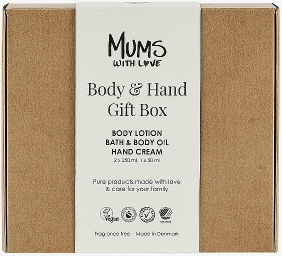 Körperpflegeset - Mums With Love Body & Hand Gift Box (Körperlotion 250ml + Handcreme 50ml + Körperöl 250ml) — Bild N1