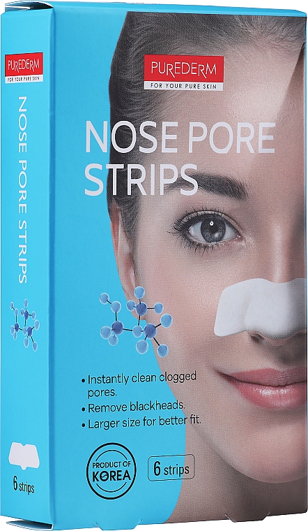 Hypoallergene porenreinigende Nasenstreifen gegen Mitesser 6 St. - Purederm Botanical Choice Nose Pore Strips — Bild N1