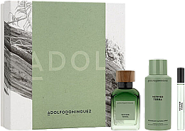 Adolfo Dominguez Vetiver Terra - Duftset (Eau de Parfum 120ml + Eau de Parfum Mini 10ml + Deospray 150ml)  — Bild N1