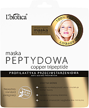 Düfte, Parfümerie und Kosmetik Anti-Aging Tuchmaske für das Gesicht mit Peptiden - L'biotica Home Spa Anti-Aging Prophylaxis Peptide Mask