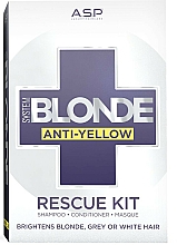 Set - Affinage Salon Professional System Blonde Anti-Yellow Rescue Kit (sh/275ml + cond/275ml + mask/150ml) — Bild N1