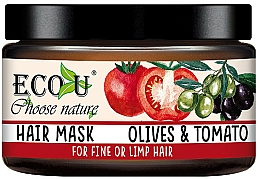 Düfte, Parfümerie und Kosmetik Haarmaske mit Oliven und Tomate für dünnes Haar - Eco U Mask For Fine Hair