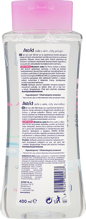 Mizellen-Reinigungswasser - Astrid Micellar Water For Dry And Sensitive Skin Soft Skin — Bild N2