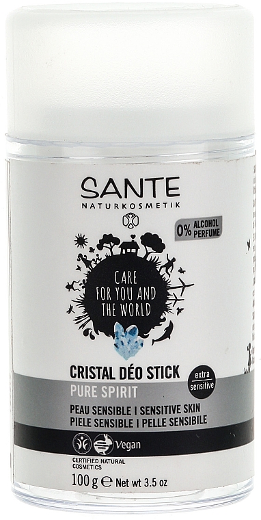 Kristall-Deostick für empfindliche Haut - Sante Body Care Crystal Deo Stick