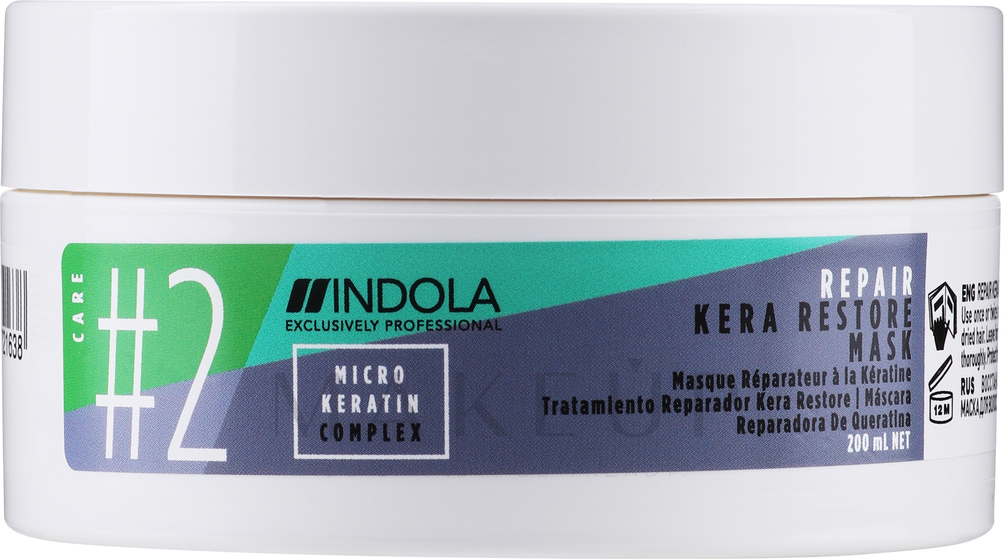 Regenerierende Haarmaske mit Keratin - Indola Innova Kera Restore Mask — Bild 200 ml