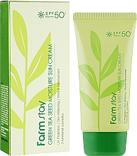 Schützende Feuchtigkeitscreme - FarmStay Green Tea Seed Moisture Sun Cream SPF50 — Bild N1