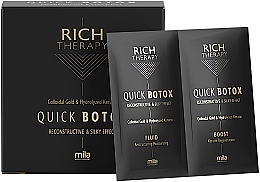 Düfte, Parfümerie und Kosmetik Mila Professional Rich Therapy Quick Botox (Haarfluid 12x12ml + Haarbooster 12x12ml) - Botox-Haarbehandlung