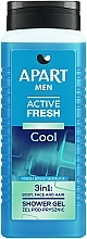 Düfte, Parfümerie und Kosmetik 3in1 Erfrischendes Duschgel - Apart Natural Men Active Fresh Cool Shower Gel